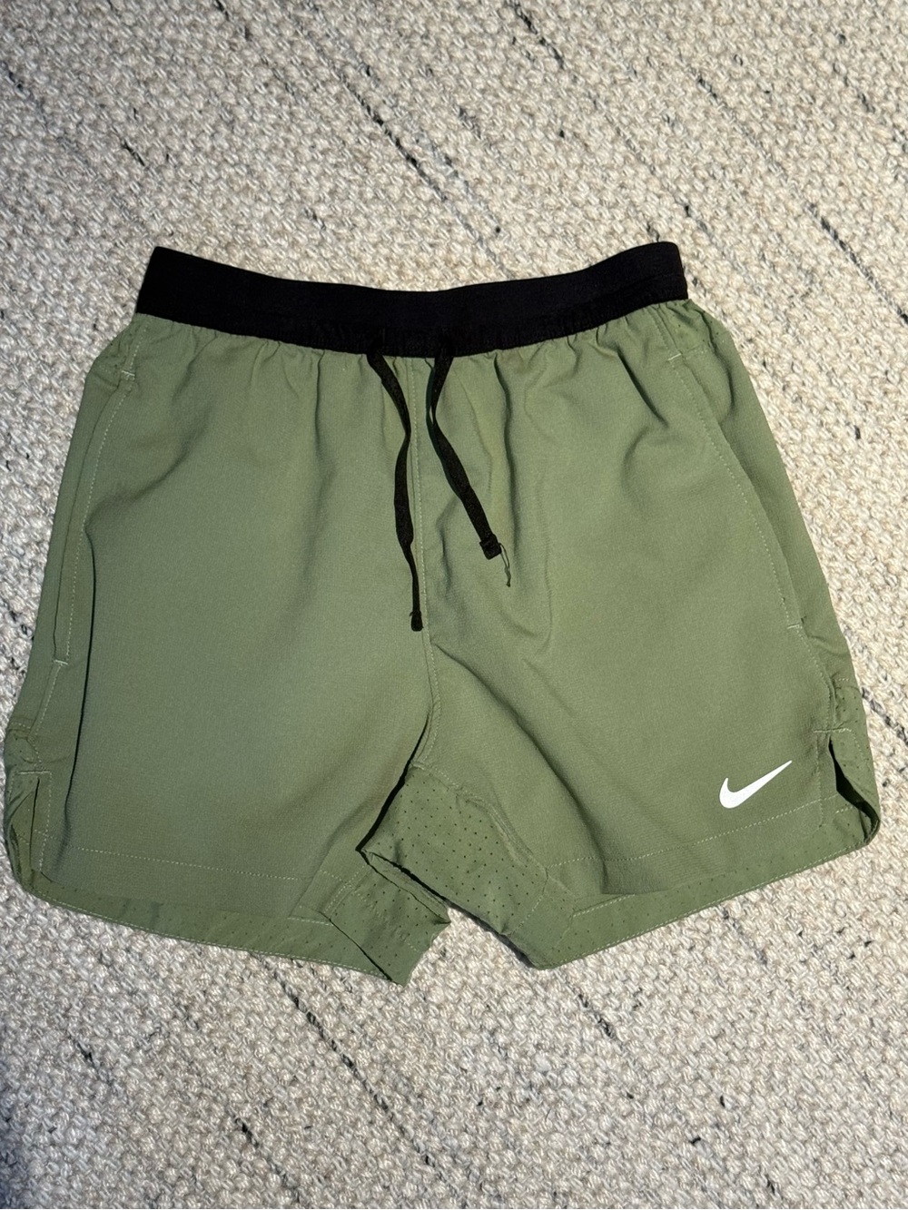Nike Boys Olive Green Athletic Shorts